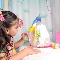 عروسک نیم تنه آرایشی با قابلیت رنگ کردن مو — تصویر ۵