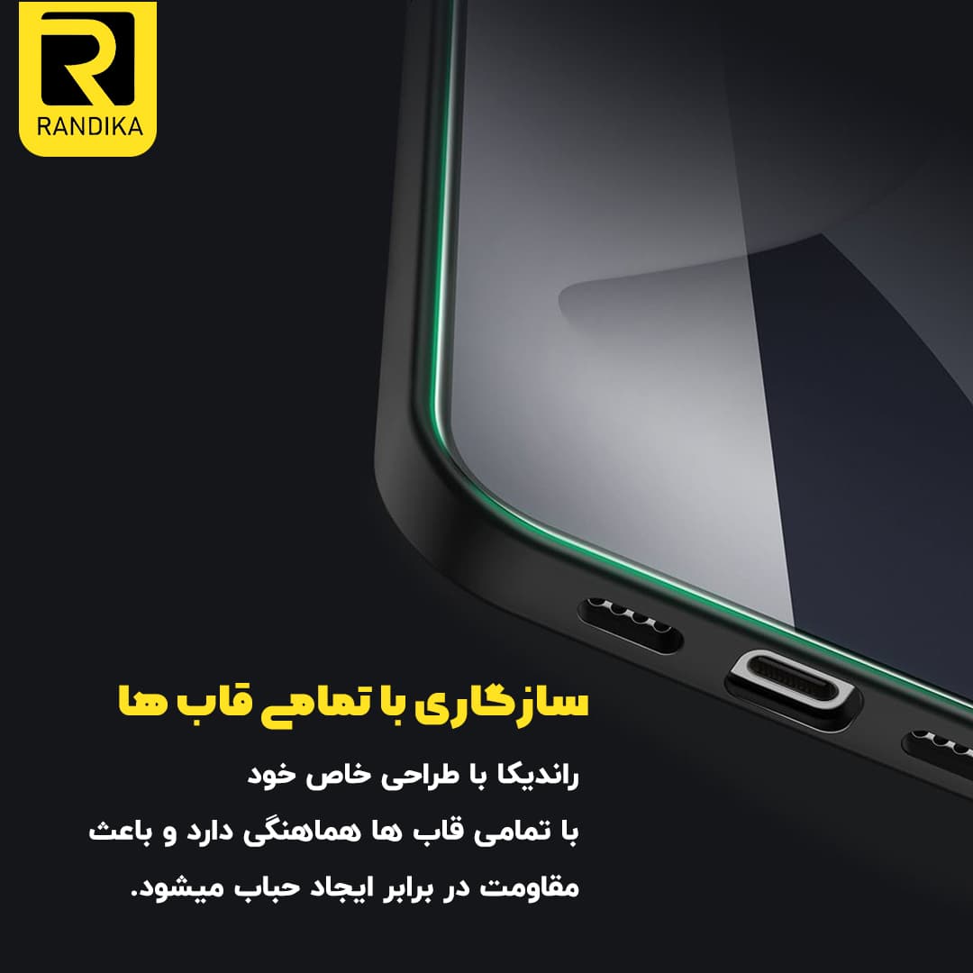 محافظ صفحه نمایش شیشه ای راندیکا مدل Premium Full مناسب برای گوشی موبایل سامسونگ Galaxy A06 — تصویر ۳