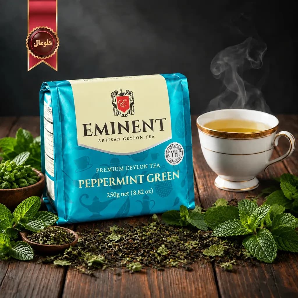 6 عدد چای سبز امیننت Eminent مدل نعنا فلفلی PEPPERMINT وزن 250 گرم (اورجینال) — تصویر ۲