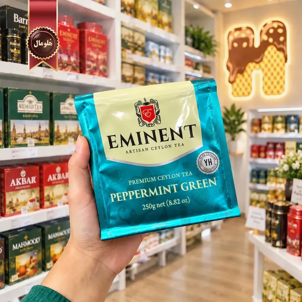 6 عدد چای سبز امیننت Eminent مدل نعنا فلفلی PEPPERMINT وزن 250 گرم (اورجینال) — تصویر ۳