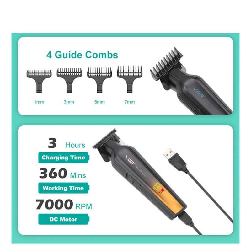 ماشین اصلاح موی سر و صورت شارژی وی جی ار مدل V-930 — تصویر ۸