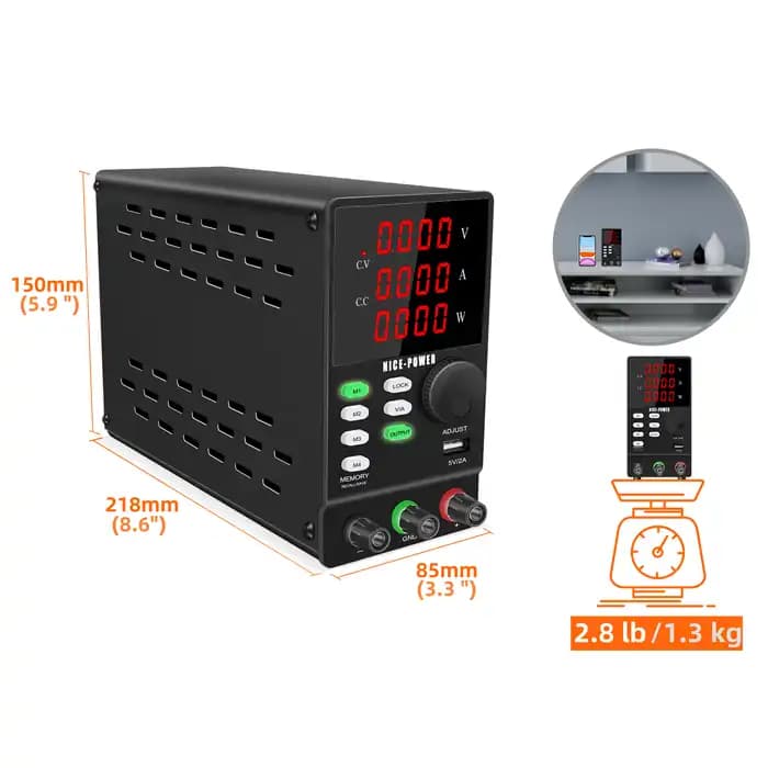 منبع تغذیه حافظه دار 30 ولت 10 آمپر نایس پاور مدل Nice-Power SPPS3010 — تصویر ۴