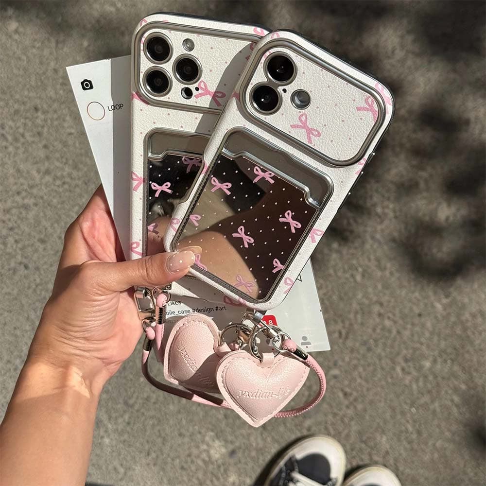 قاب کلاسیکارد پاپیونی آیینه ای همراه با آویز کد loop مناسب برای گوشی موبایل آیفون Apple iPhone 13 / 13 Pro / 13 Pro Max / 14 Pro Max / 15 Pro Max / 16 / 16 Pro / 16 Pro Max / 17 / 17 Pro / 17 Pro Max — تصویر ۴