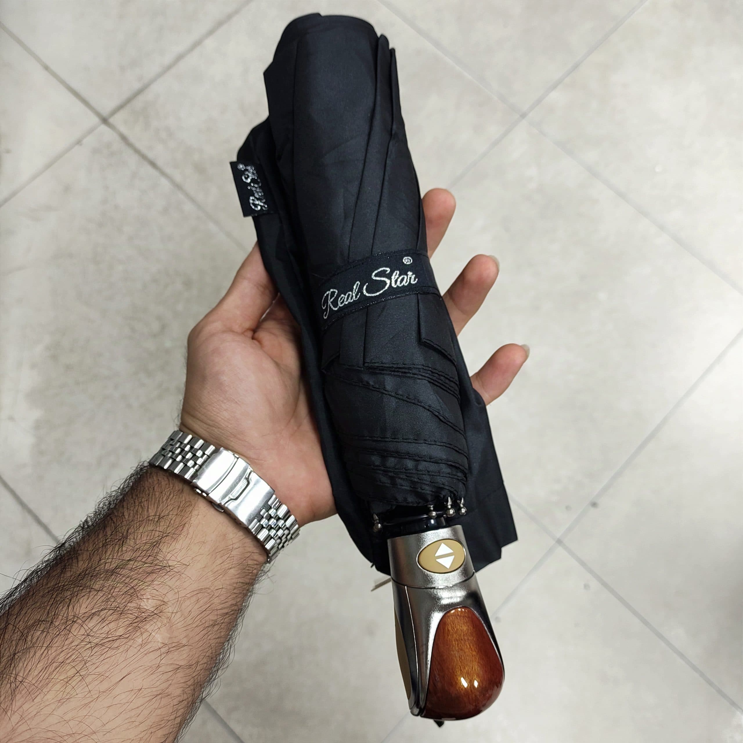 چتر تاشو تمام اتومات ضدباد نشکن فایبرگلاس برند لوکس RST اورجینال — تصویر ۳