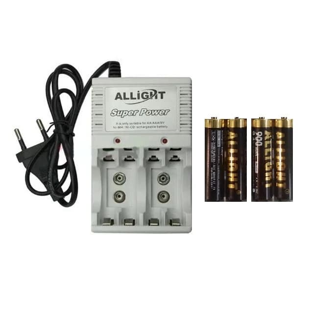 شارژر باتری الایت مدل ALLIGHT AG-7246 به همراه 4 باتری شارژی قلمی