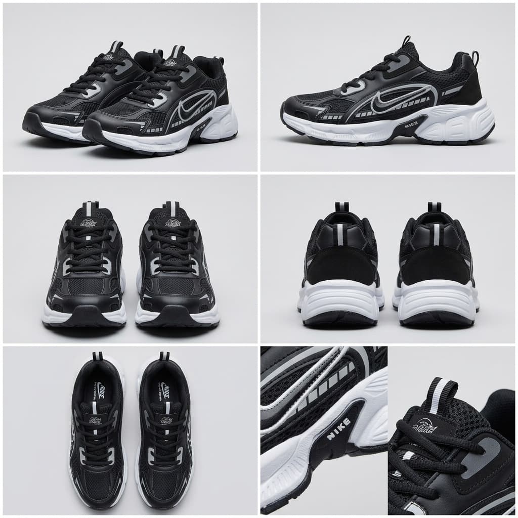 کتونی نایک V5K مردانه مشکی سفید | Nike V5K Black White ABC — تصویر ۲