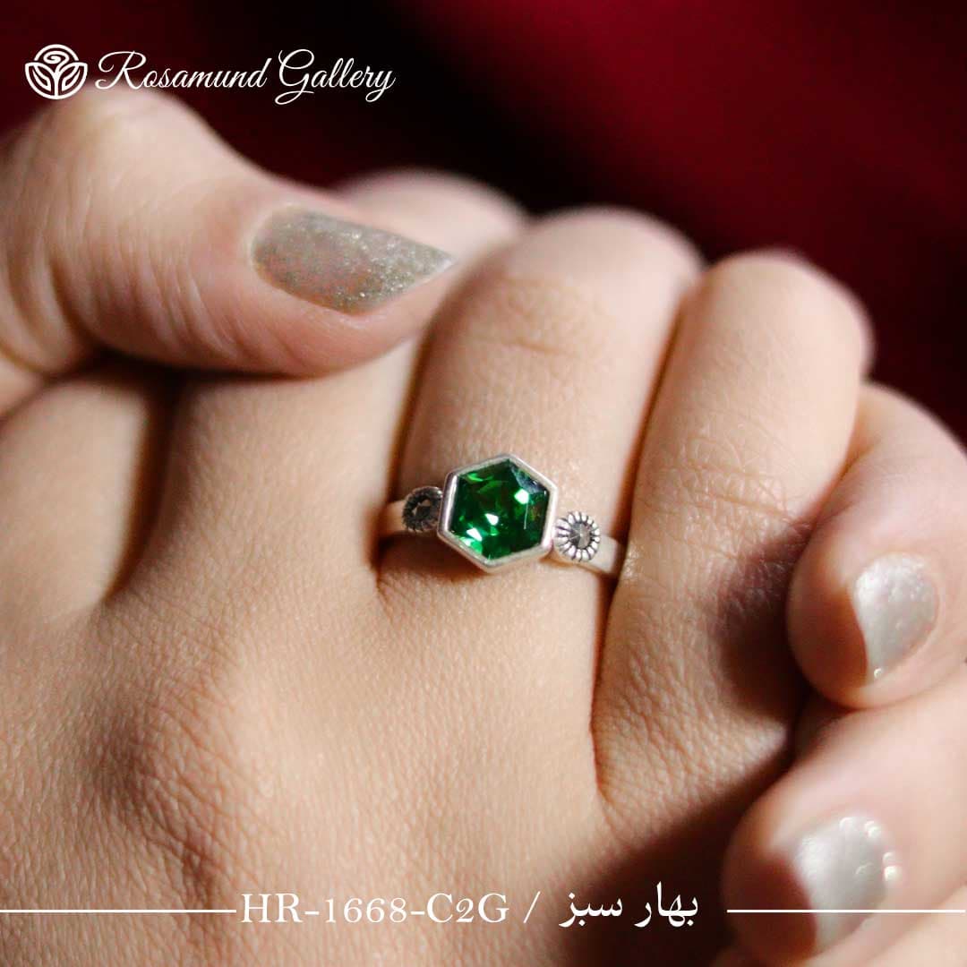 انگشتر بهار سبز HR-1668-C2G — تصویر ۳