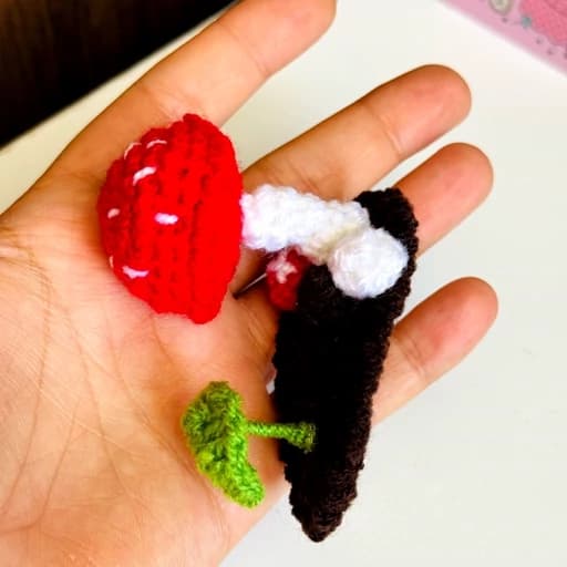 گیره مو قارچ و جوانه پینترستی فانتزی کیوت بسیار ناز و خاص مناسب کادو هدیه — تصویر ۵