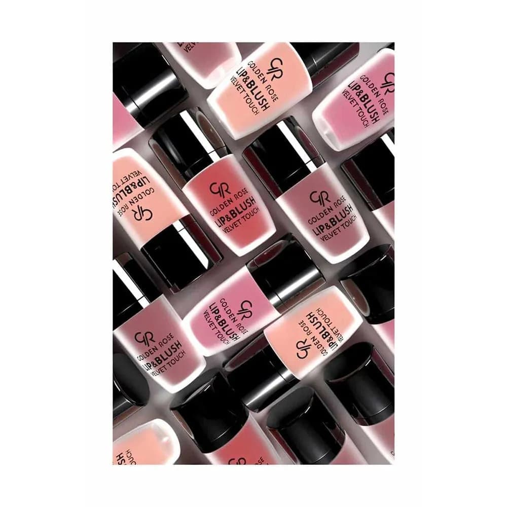 رژ لب و رژگونه کرمی گلدن رز مدل VELVET TOUCH — تصویر ۴