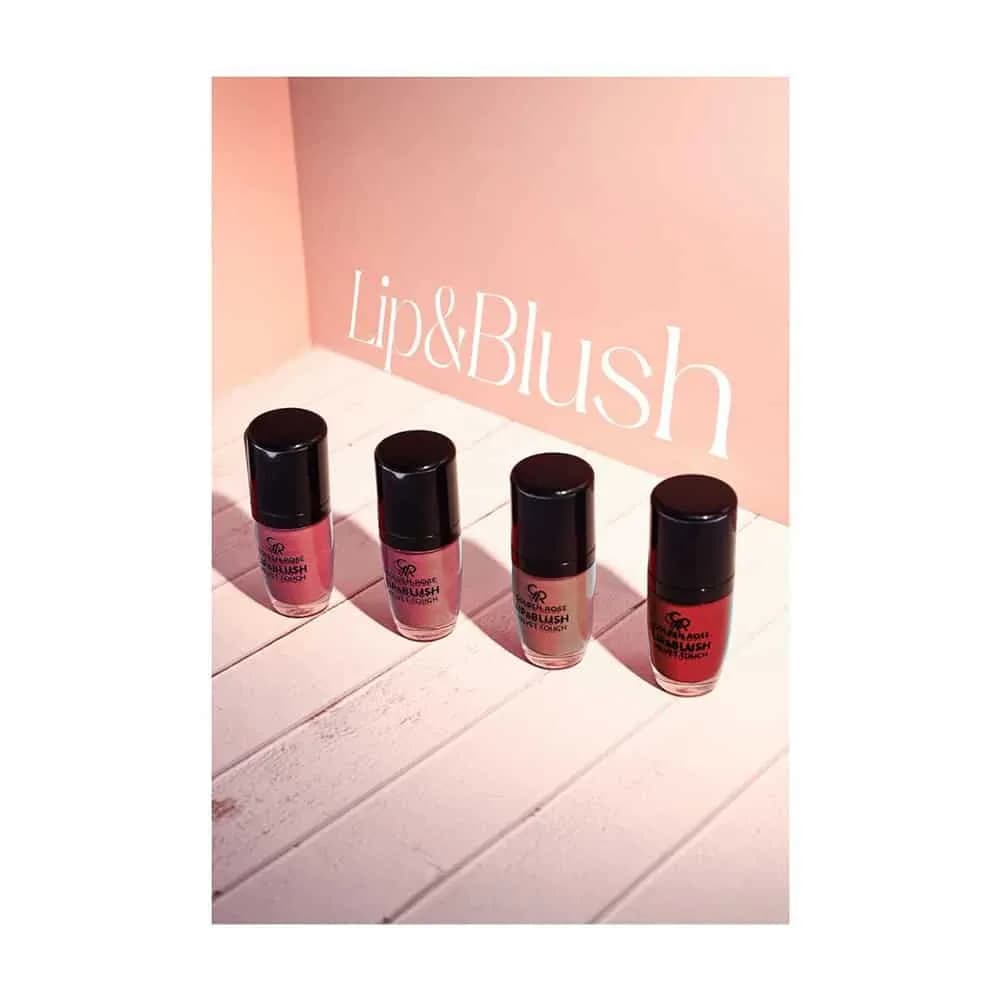 رژ لب و رژگونه کرمی گلدن رز مدل VELVET TOUCH — تصویر ۵