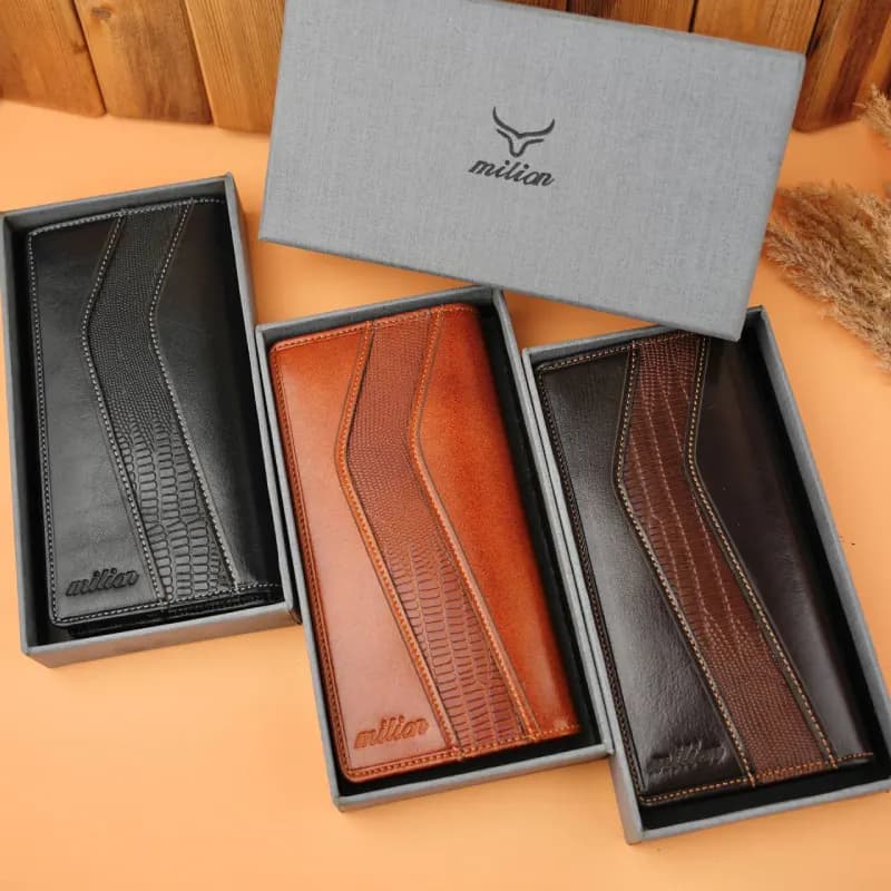 کیف پول کتی مردانه milion چرم طبیعی 60-134