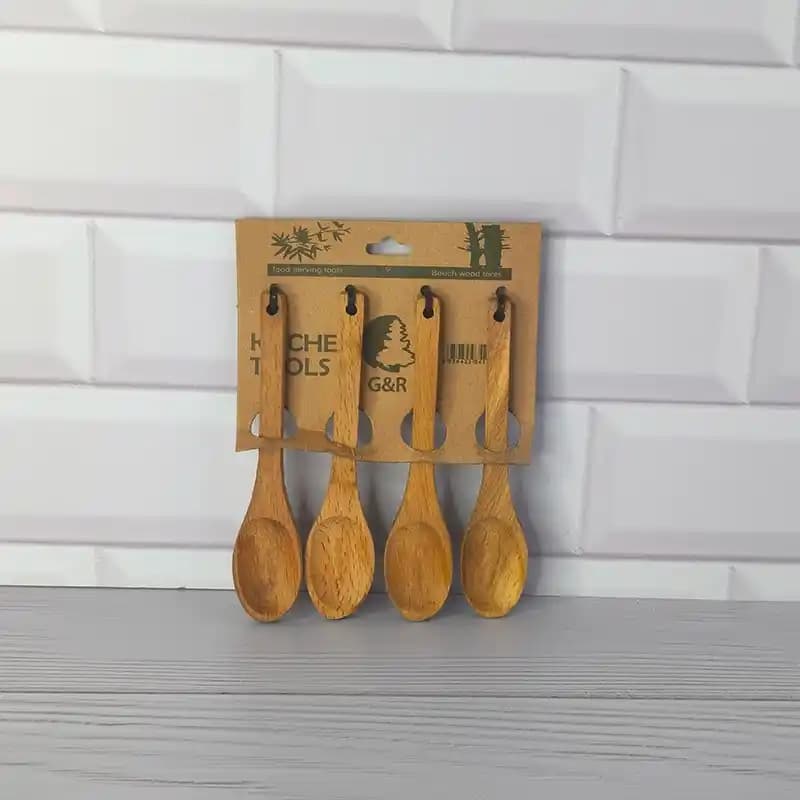 قاشق چوبی ادویه بیضی