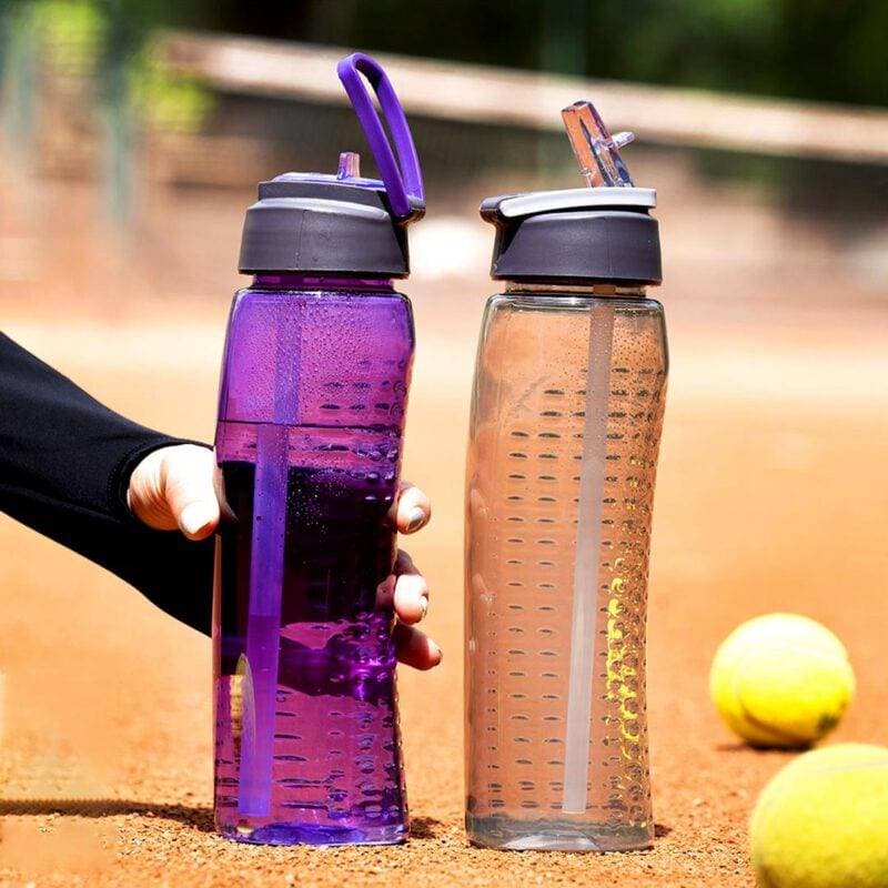 بطری مانیا مدل خط چین نی دار کد 103502 گنجایش 750 میلی لیتر