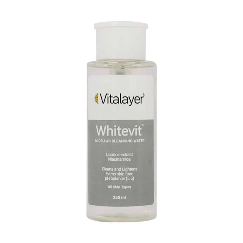 محلول پاک کننده آرایش ویتالایر مدل Whitevit حجم 250ml