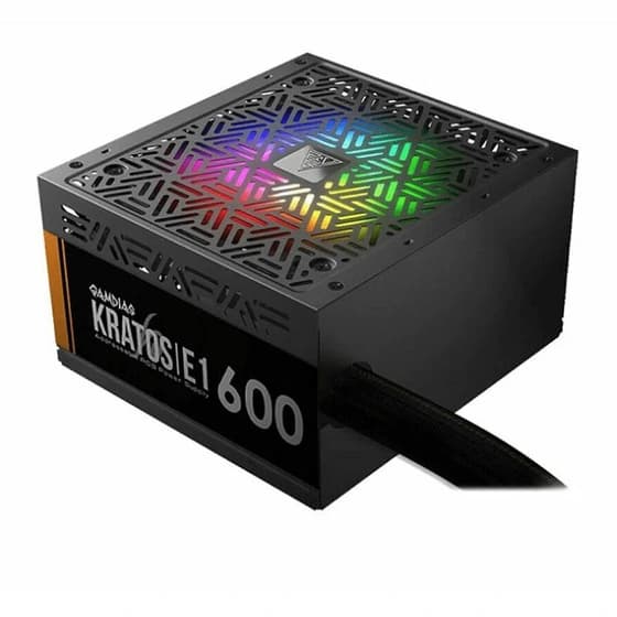 منبع تغذیه کامپیوتر گیم دیاس مدل KRATOS E1-600 80 Plus White توان 600 وات — تصویر ۵