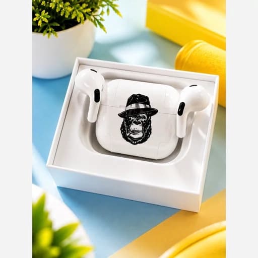 هدفون بی سیم طرح اپل مدل Airpods Pro 2 لوگو گوریل ANC فعال درجه یک — تصویر ۵