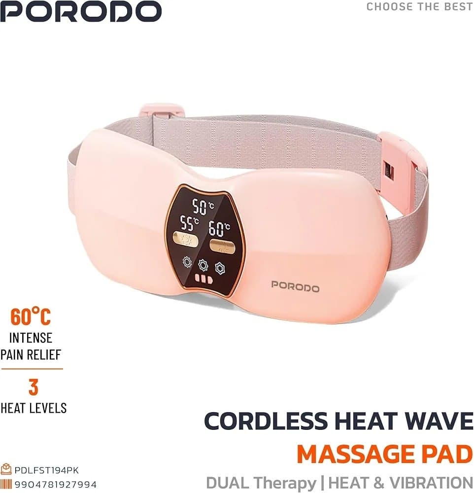 ماساژور قاعدگی شارژی پرودو مدل LFS194 (Porodo Cordless Heat Wave Massage Pad) — تصویر ۶