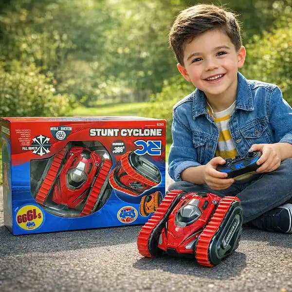 ماشین کنترلی آفرود RC مدل Stunt Cyclone برند Kids Stuff — تصویر ۲