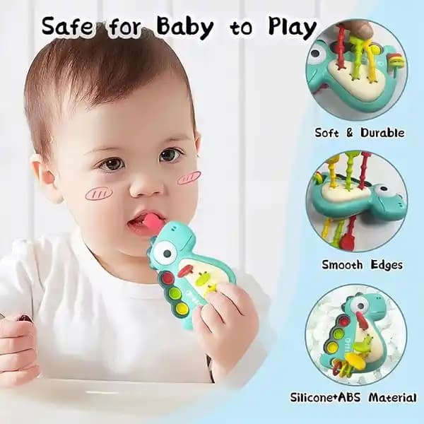 دندان گیر و جغجغه نوزاد مدل دایناسور برند yandong toys کد 750 — تصویر ۸