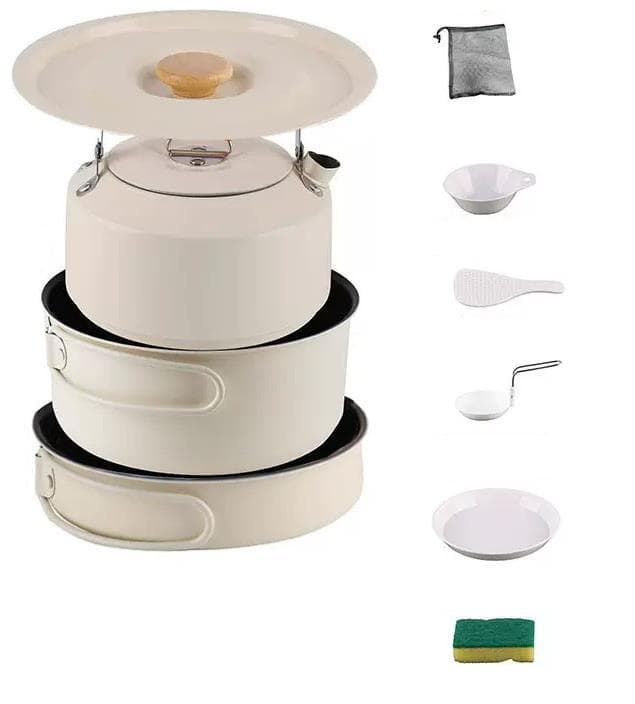 ست ظروف سفری 4 الی 5 نفره استیل کد CS-470 — تصویر ۳