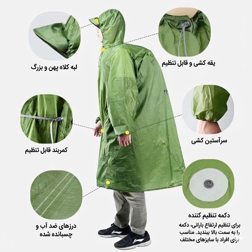 پانچو کوهنوردی حرفه ای اسنوهاک کد SN-A9171 — تصویر ۶