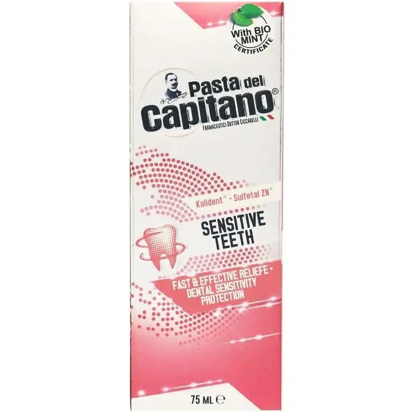 خمیر دندان مخصوص دندان های حساس پاستا دل کاپیتانو (Sensitive Teeth) حجم 75 میلی لیتر — تصویر ۳