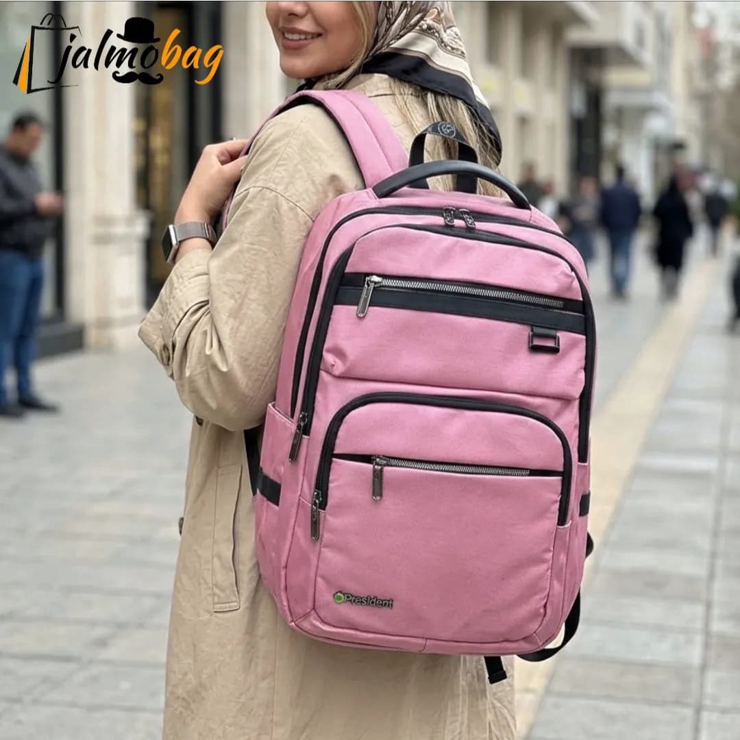 کوله پشتی اسپرت پریزیدنت مناسب لپ تاپ و دانشگاه و روزمره — تصویر ۸