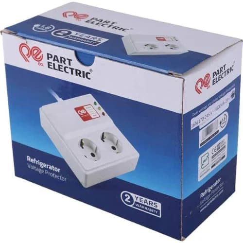 محافظ برق یخچال و فریزر 2 خانه ارت دار پارت الکتریک 2867 با کابل 1.8 متری — تصویر ۲