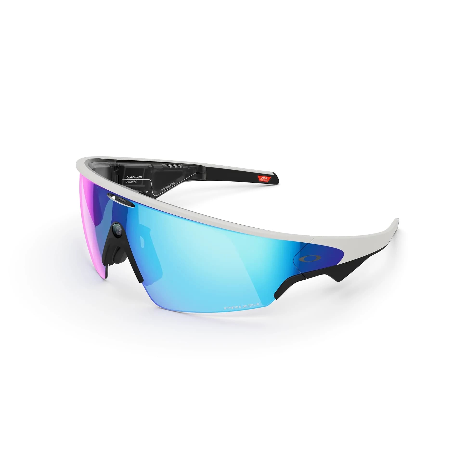 عینک هوشمند اوکلی مدل OAKLEY Meta Vanguard Frame White Lens Prizm Sapphire