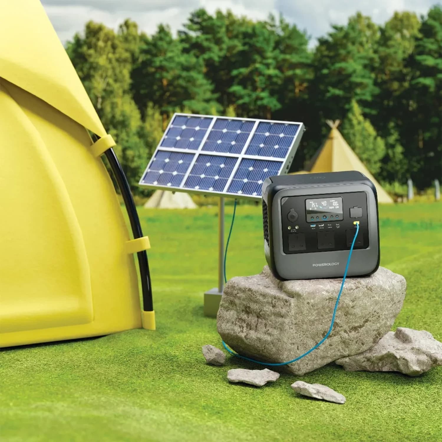 پاور استیشن پاورولوژی مدل Powerology Pater III Portable Power Station 1200W PWGC1200GY — تصویر ۴