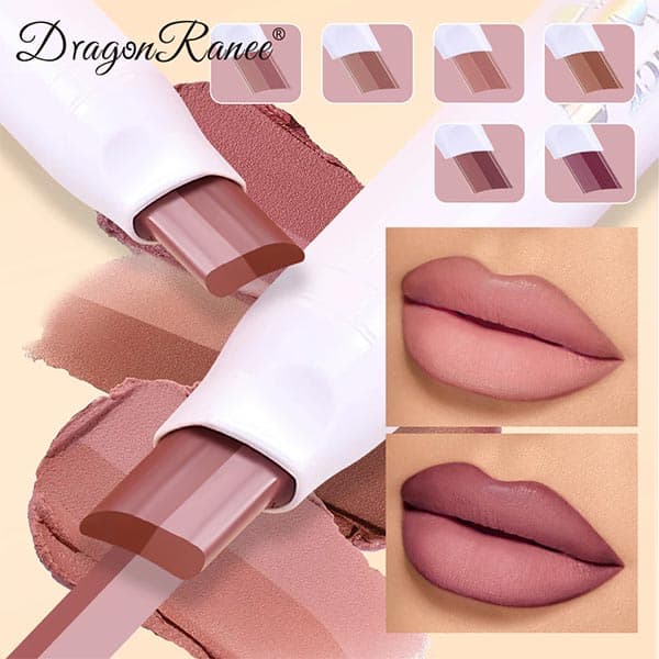 رژ لب دو رنگ دراگون مات و ضد آب با ماندگاری بالا (DRAGON RANEE Two Color Matte Lipstick) — تصویر ۲