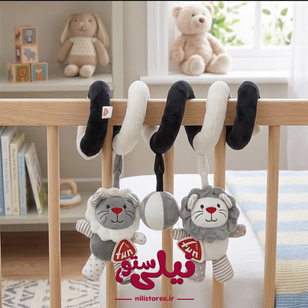 آویز تخت کریر نوزاد طرح شیر برند بیبی فان Baby Fun — تصویر ۲