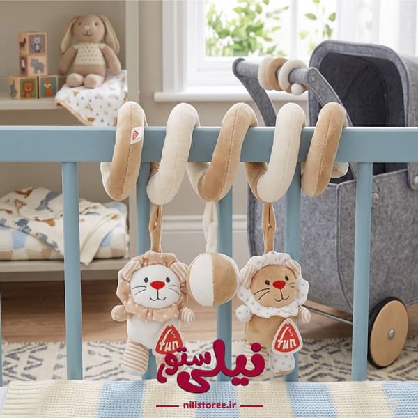 آویز تخت کریر نوزاد طرح شیر برند بیبی فان Baby Fun
