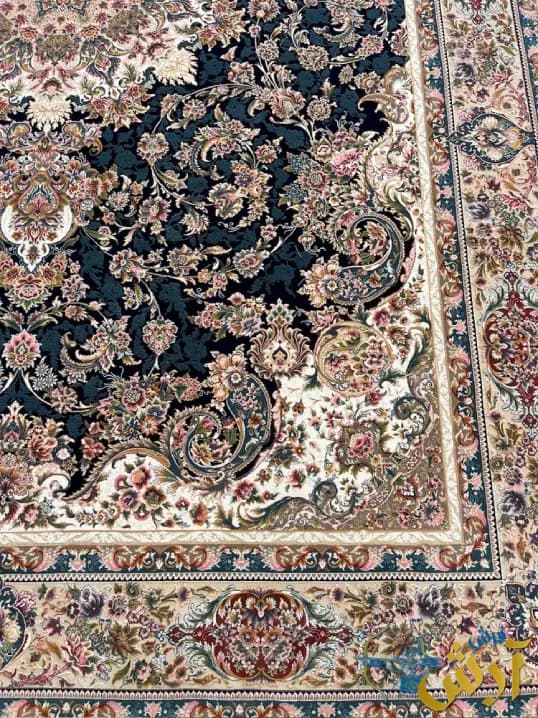 فرش سرمه ای طرح آیلین 1200 شانه — تصویر ۵