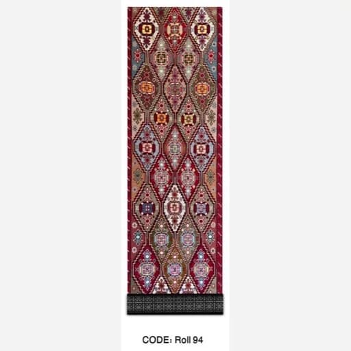 فرشینه باشگاه راهرویی و کناره 1 در 3 طرح هندسی کد Roll 94(پس کرایه)