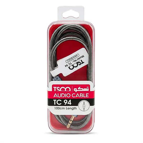 کابل AUX سه خط فلزی تسکو مدل TC 94 طول 1 متر — تصویر ۲