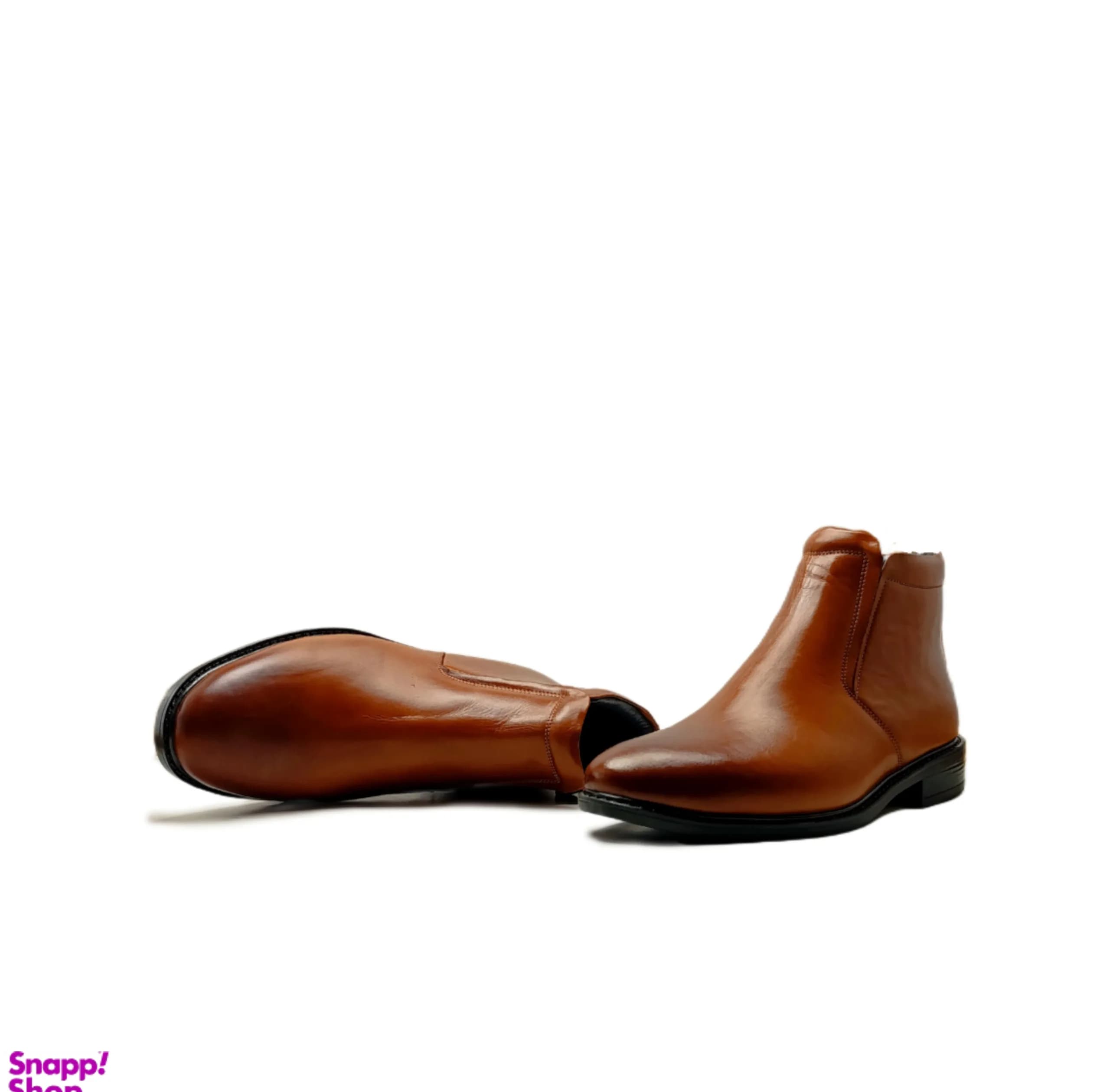 نیم بوت مردانه طرح چلسی چرم طبیعی کد si141 — تصویر ۵