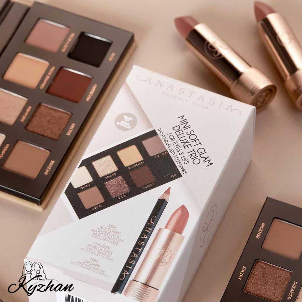 ست سهتایی آرایش چشم و لب آناستازیا بورلی هیلز مدل Mini Soft Glam Deluxe Trio