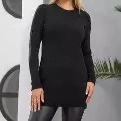 زیر سارافونی آستین دار نخی اسپان رنگ مشکی سایز 1 و 2 — تصویر ۶
