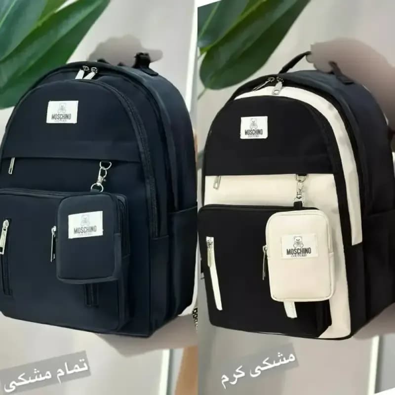 کوله مدرسه دیبا ضد آب مشکی سایز 40 در 27 سانتی متر — تصویر ۴