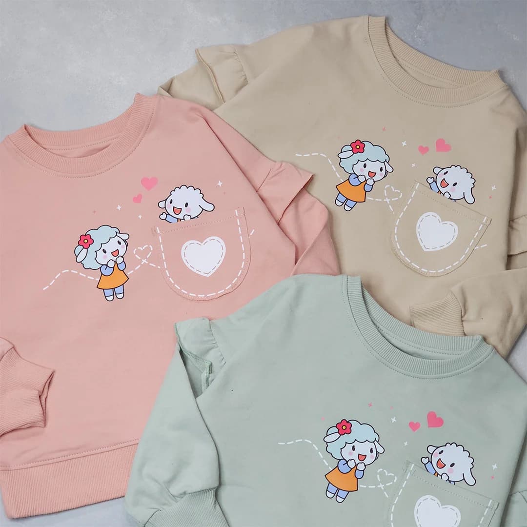 بلوز دخترانه طرح جیب ببعی — تصویر ۷