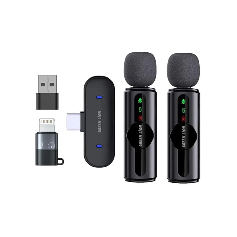میکروفن یقه ای بی سیم گرین لاین مدل Green Lion GM-76X GNGM76XMICBK مشکی — تصویر ۶