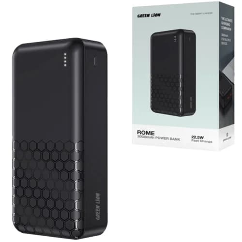 پاور بانک فست شارژ گرین لاین Rome PD 22.5W ظرفیت 30000 میلی آمپر ساعت