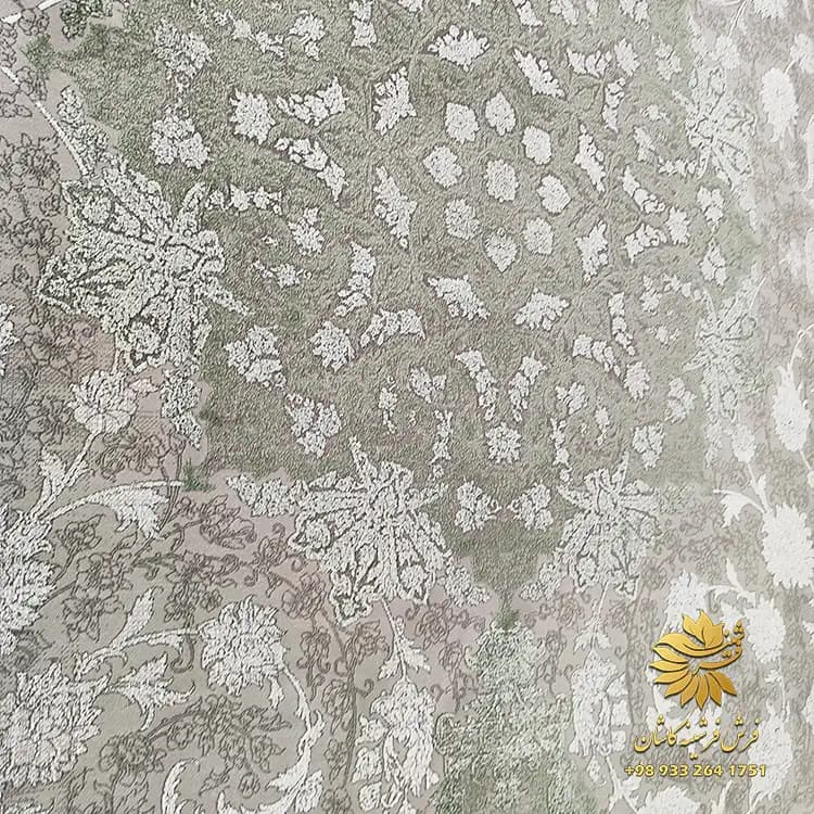 فرش طرح مانیا سبز طرح وینتیج 1200 شانه — تصویر ۳