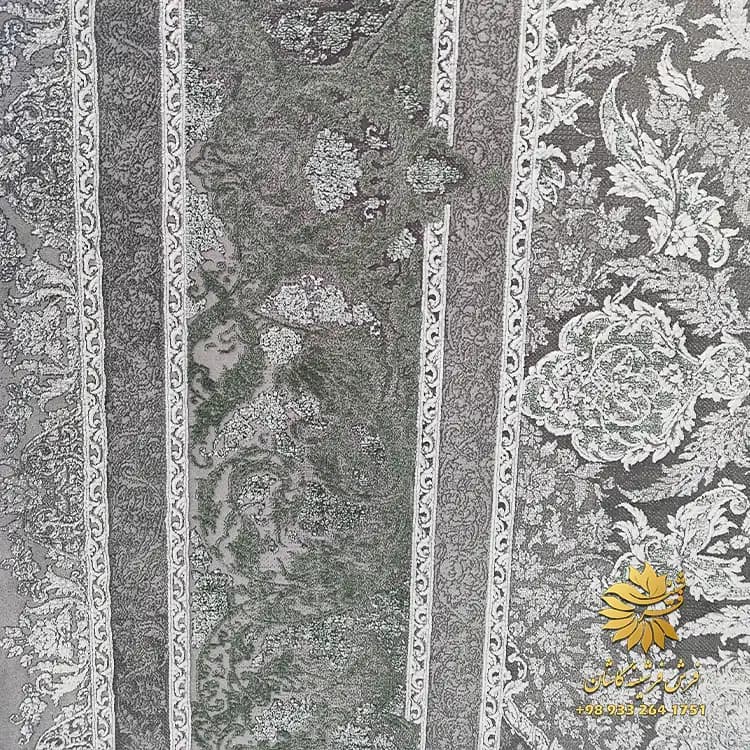 فرش طرح مانیا سبز طرح وینتیج 1200 شانه — تصویر ۲