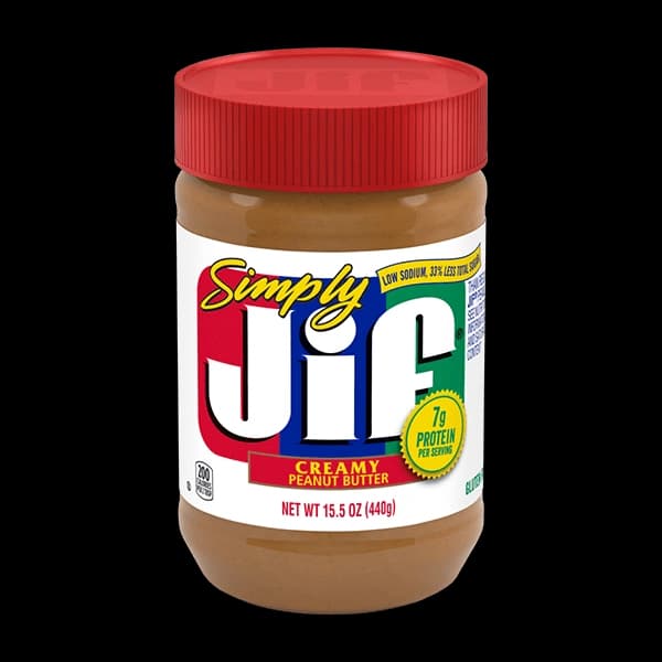 کره بادام زمینی جیف رژیمی Jif simply creamy peanut butter