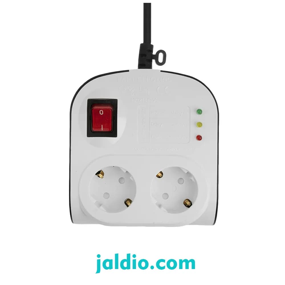 محافظ دو خانه ارتدار با کلید و کابل 5 متر آنالوگ یخچال پارت الکتریک کد 8790