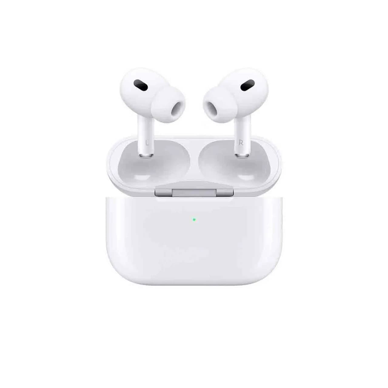 هدفون بیسیم اپل مدل AirPods Pro 2، تراشه H2، نویز کنسلینگ فعال، Adaptive Audio، شارژ MagSafe، درگاه USB Type-C و مقاومت IP54