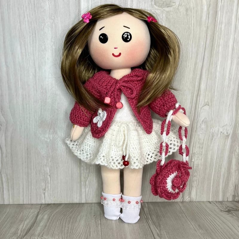 عروسک دستساز. عروسک هدیه.کادو خاص دخترانه.عروسک بازی بچه ها.هدیه روز دختر.عروسک دستساز پارچه ای