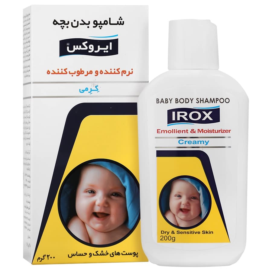 شامپو بدن بچه کرمی نرم کننده و مرطوب کننده 200ml ایروکس Irox